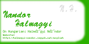 nandor halmagyi business card